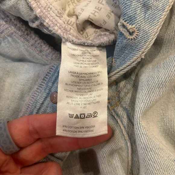 NWOT We The Free Westward Demi Jeans Raw Hem Cropped Denim Women’s 25 - Picture 6 of 9